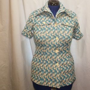 Vintage polyester camp shirt